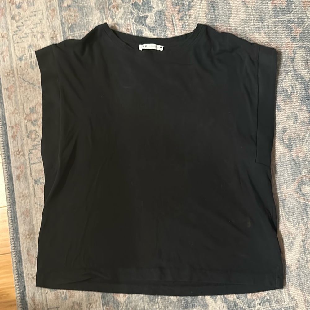 Zara black muscle tee